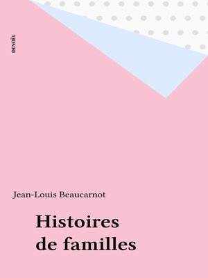 cover image of Histoires de familles